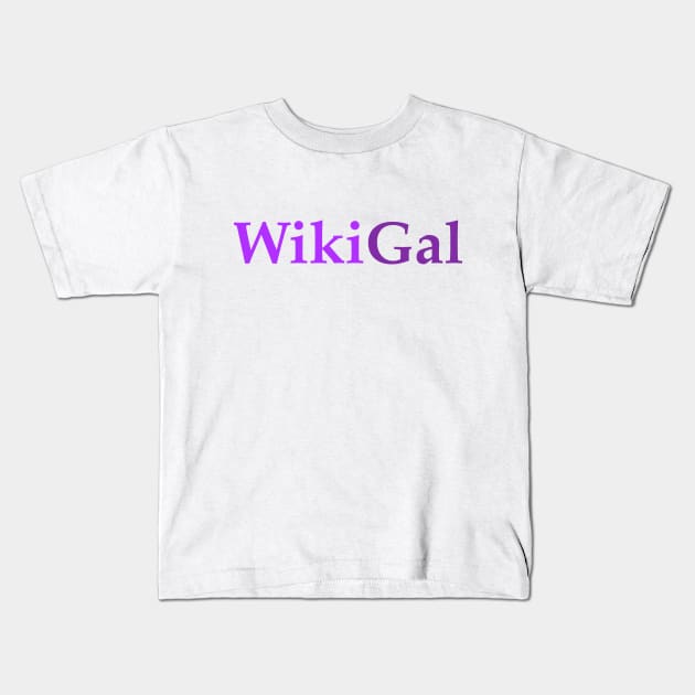 Cute -T-shirt for Woman and Girls who Love Tech - WikiGal Kids T-Shirt by 40mileradius